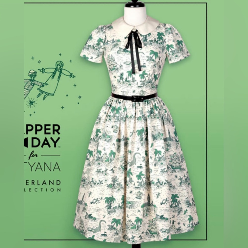 (SOLD) Tatyana x Dapper day Peter Pan dress XL EUC